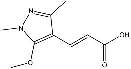 3-(5-methoxy-1,3-dimethyl-1H-pyrazol-4-yl)prop-2-enoic acid Struktur