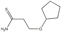 3-(cyclopentyloxy)propanethioamide Structure