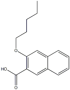 3-(pentyloxy)naphthalene-2-carboxylic acid Struktur