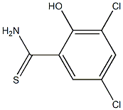 3,5-dichloro-2-hydroxybenzenecarbothioamide Struktur
