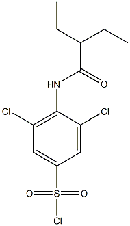 3,5-dichloro-4-(2-ethylbutanamido)benzene-1-sulfonyl chloride Structure