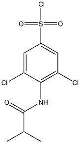 3,5-dichloro-4-(2-methylpropanamido)benzene-1-sulfonyl chloride Structure