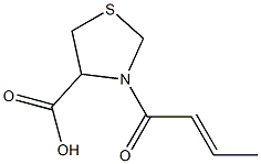3-[(2E)-but-2-enoyl]-1,3-thiazolidine-4-carboxylic acid Struktur