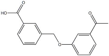3-[(3-acetylphenoxy)methyl]benzoic acid Struktur