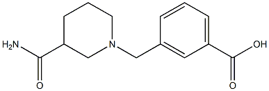 3-[(3-carbamoylpiperidin-1-yl)methyl]benzoic acid Structure