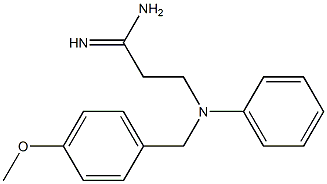 3-[(4-methoxybenzyl)(phenyl)amino]propanimidamide Structure