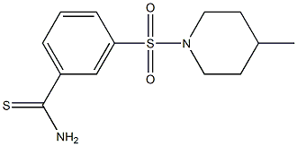 3-[(4-methylpiperidin-1-yl)sulfonyl]benzenecarbothioamide Struktur