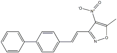 3-[(E)-2-(1,1'-biphenyl-4-yl)vinyl]-5-methyl-4-nitroisoxazole Struktur