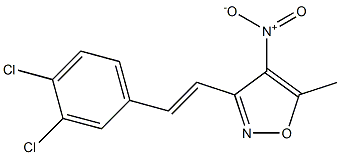 3-[(E)-2-(3,4-dichlorophenyl)vinyl]-5-methyl-4-nitroisoxazole Struktur
