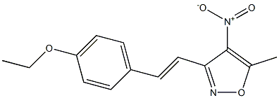 3-[(E)-2-(4-ethoxyphenyl)vinyl]-5-methyl-4-nitroisoxazole Struktur