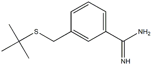 3-[(tert-butylsulfanyl)methyl]benzene-1-carboximidamide 化学構造式