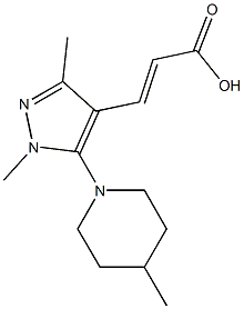 3-[1,3-dimethyl-5-(4-methylpiperidin-1-yl)-1H-pyrazol-4-yl]prop-2-enoic acid