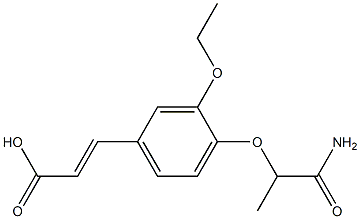 3-[4-(1-carbamoylethoxy)-3-ethoxyphenyl]prop-2-enoic acid Struktur