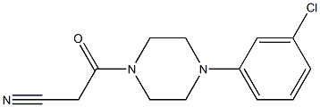 3-[4-(3-chlorophenyl)piperazin-1-yl]-3-oxopropanenitrile Structure