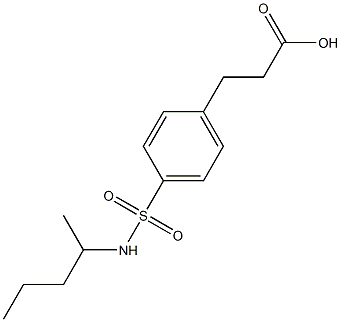 3-[4-(pentan-2-ylsulfamoyl)phenyl]propanoic acid Structure