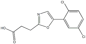 3-[5-(2,5-dichlorophenyl)-1,3-oxazol-2-yl]propanoic acid Structure