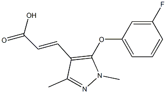  3-[5-(3-fluorophenoxy)-1,3-dimethyl-1H-pyrazol-4-yl]prop-2-enoic acid