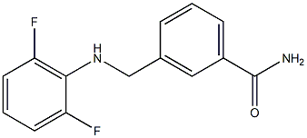 3-{[(2,6-difluorophenyl)amino]methyl}benzamide Struktur