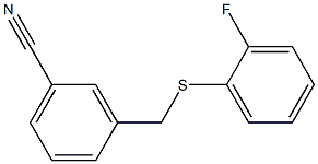  3-{[(2-fluorophenyl)sulfanyl]methyl}benzonitrile