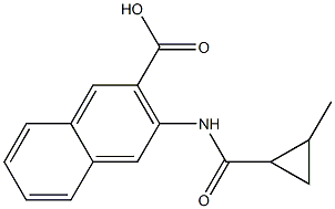 3-{[(2-methylcyclopropyl)carbonyl]amino}-2-naphthoic acid Struktur
