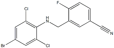  3-{[(4-bromo-2,6-dichlorophenyl)amino]methyl}-4-fluorobenzonitrile