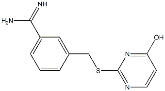  3-{[(4-hydroxypyrimidin-2-yl)sulfanyl]methyl}benzene-1-carboximidamide