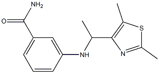  3-{[1-(2,5-dimethyl-1,3-thiazol-4-yl)ethyl]amino}benzamide
