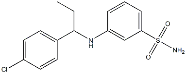 3-{[1-(4-chlorophenyl)propyl]amino}benzene-1-sulfonamide