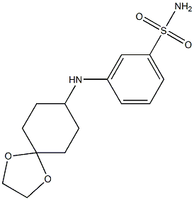 3-{1,4-dioxaspiro[4.5]decan-8-ylamino}benzene-1-sulfonamide 结构式