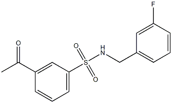 3-acetyl-N-[(3-fluorophenyl)methyl]benzene-1-sulfonamide