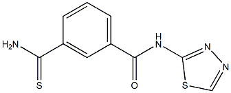 3-carbamothioyl-N-(1,3,4-thiadiazol-2-yl)benzamide,,结构式