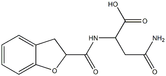 3-carbamoyl-2-(2,3-dihydro-1-benzofuran-2-ylformamido)propanoic acid Struktur