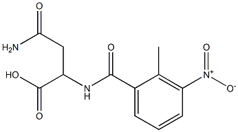 3-carbamoyl-2-[(2-methyl-3-nitrophenyl)formamido]propanoic acid Struktur