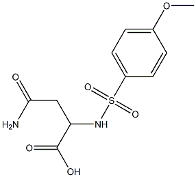 3-carbamoyl-2-[(4-methoxybenzene)sulfonamido]propanoic acid Struktur