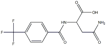 3-carbamoyl-2-{[4-(trifluoromethyl)phenyl]formamido}propanoic acid Structure