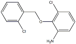 3-chloro-2-[(2-chlorophenyl)methoxy]aniline,,结构式