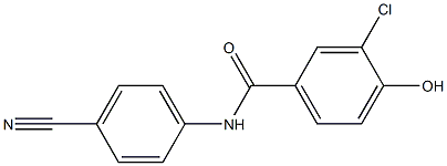 3-chloro-N-(4-cyanophenyl)-4-hydroxybenzamide Struktur