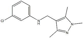 3-chloro-N-[(1,3,5-trimethyl-1H-pyrazol-4-yl)methyl]aniline Struktur