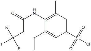 3-ethyl-5-methyl-4-(3,3,3-trifluoropropanamido)benzene-1-sulfonyl chloride