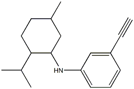 3-ethynyl-N-[5-methyl-2-(propan-2-yl)cyclohexyl]aniline Struktur