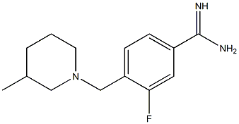3-fluoro-4-[(3-methylpiperidin-1-yl)methyl]benzenecarboximidamide