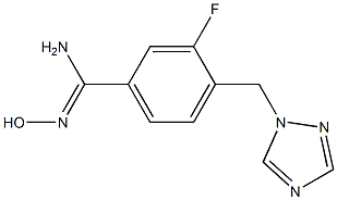 3-fluoro-N'-hydroxy-4-(1H-1,2,4-triazol-1-ylmethyl)benzenecarboximidamide Structure