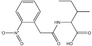 3-methyl-2-{[(2-nitrophenyl)acetyl]amino}pentanoic acid Struktur