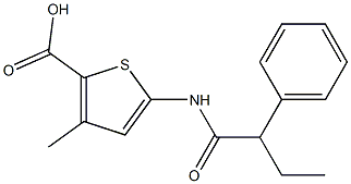 3-methyl-5-(2-phenylbutanamido)thiophene-2-carboxylic acid Structure
