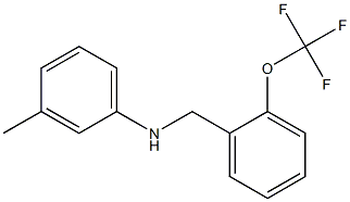 3-methyl-N-{[2-(trifluoromethoxy)phenyl]methyl}aniline Struktur