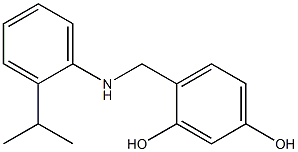 4-({[2-(propan-2-yl)phenyl]amino}methyl)benzene-1,3-diol,,结构式