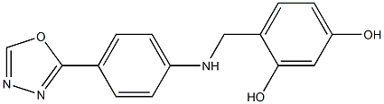 4-({[4-(1,3,4-oxadiazol-2-yl)phenyl]amino}methyl)benzene-1,3-diol