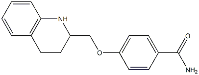 4-(1,2,3,4-tetrahydroquinolin-2-ylmethoxy)benzamide Struktur