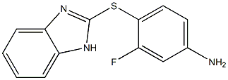 4-(1H-1,3-benzodiazol-2-ylsulfanyl)-3-fluoroaniline,,结构式