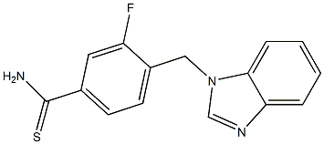 4-(1H-benzimidazol-1-ylmethyl)-3-fluorobenzenecarbothioamide Structure